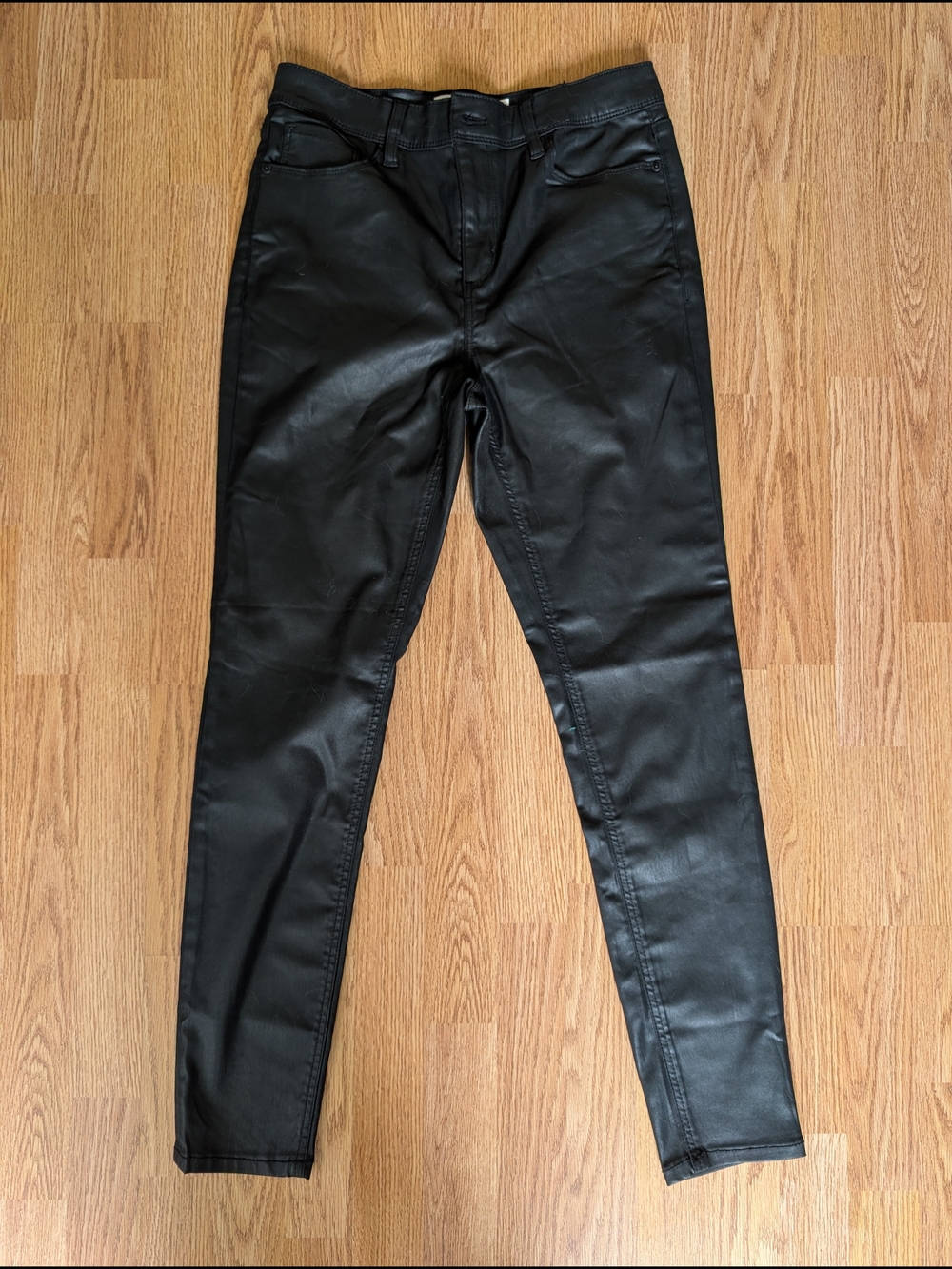 Dynamite Black Faux Leather Skinny Jeans